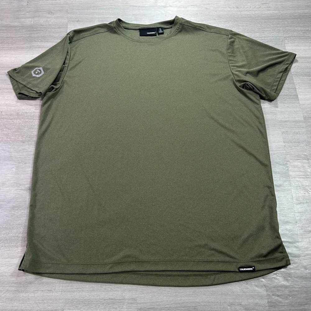 Truewerk Shirt Mens XL Green Short Sleeve Performance Workwear Tee Top